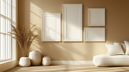 White room with a window and a white wall