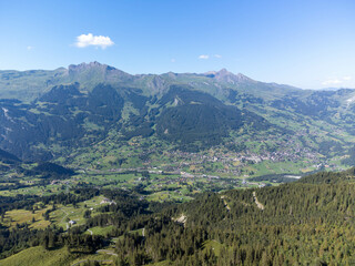 Grindelwald Valley and Eiger Mountain: Aerial Perspective, Switzerland