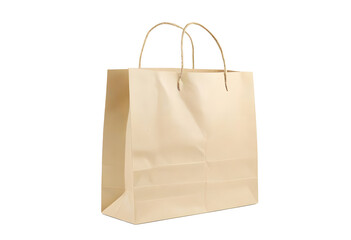 isolated craft paper shopping bag