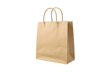 isolated craft paper shopping bag