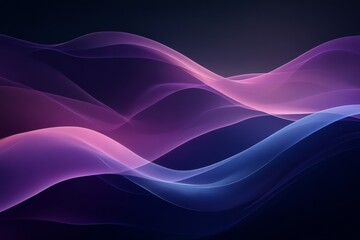 Abstract waves of vibrant colors flowing gracefully in a dark background
