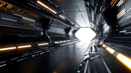 Futuristic Cyber Monday Promotion Layout - Ultra-Detailed Digital Illustration with High-Tech Elements