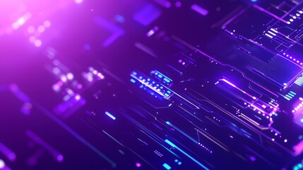 Futuristic Cyber Monday Promotion Layout with High-Tech Digital Elements for Sale Campaigns