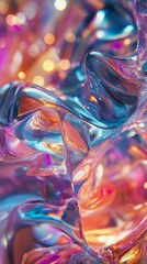 Fototapeta premium Vibrant abstract of water droplets and reflections from dynamic movement