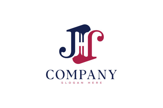 Simple Letter JHJ Logo vector concept design