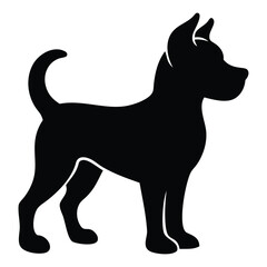 dog vector silhouette vector with a white background