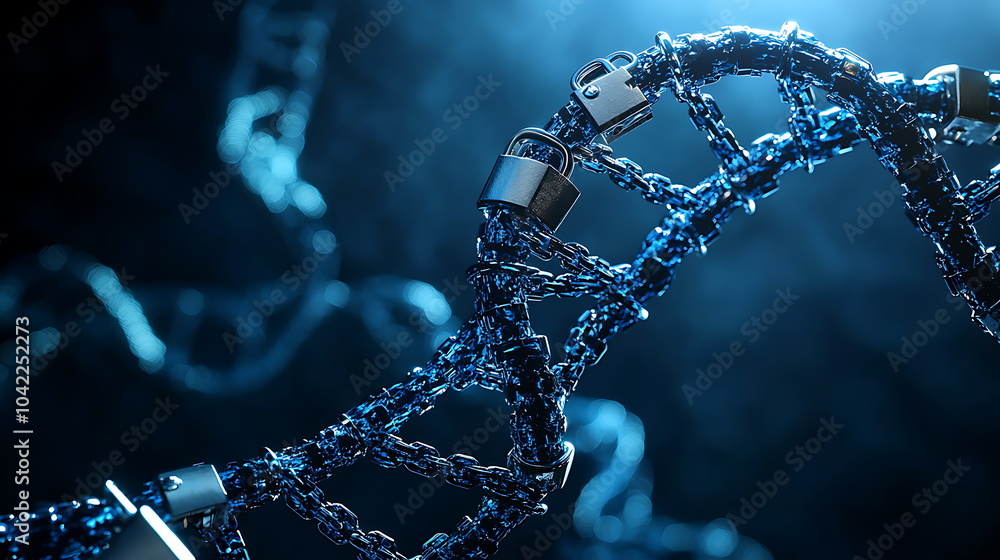 Aufkleber Exploring the intricate relationship between dna structure and security a fusion of biological design and technological innovation