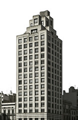 Naklejka premium PNG Vintage building architecture urban city.