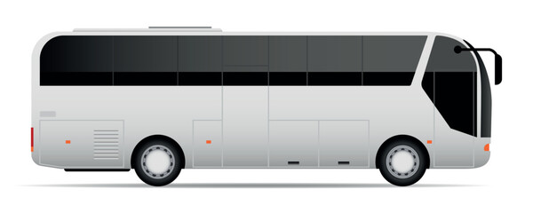 Tourist Coach Bus Vector Mockup