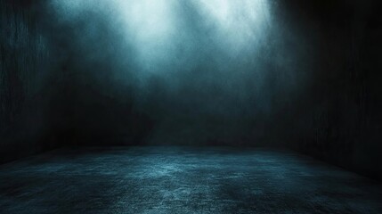 Minimalistic black background with weak lighting