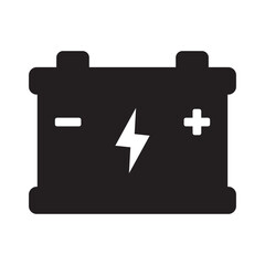 Car battery icon. Car accumulator icon. Auto battery symbols.