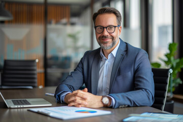 Personal financial advisor in the boardroom meeting with clients