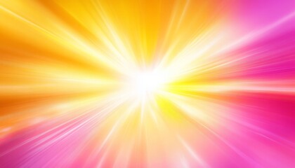 Obraz premium Abstract Sunburst Background with Yellow and Pink Colors, abstract, background, sunburst