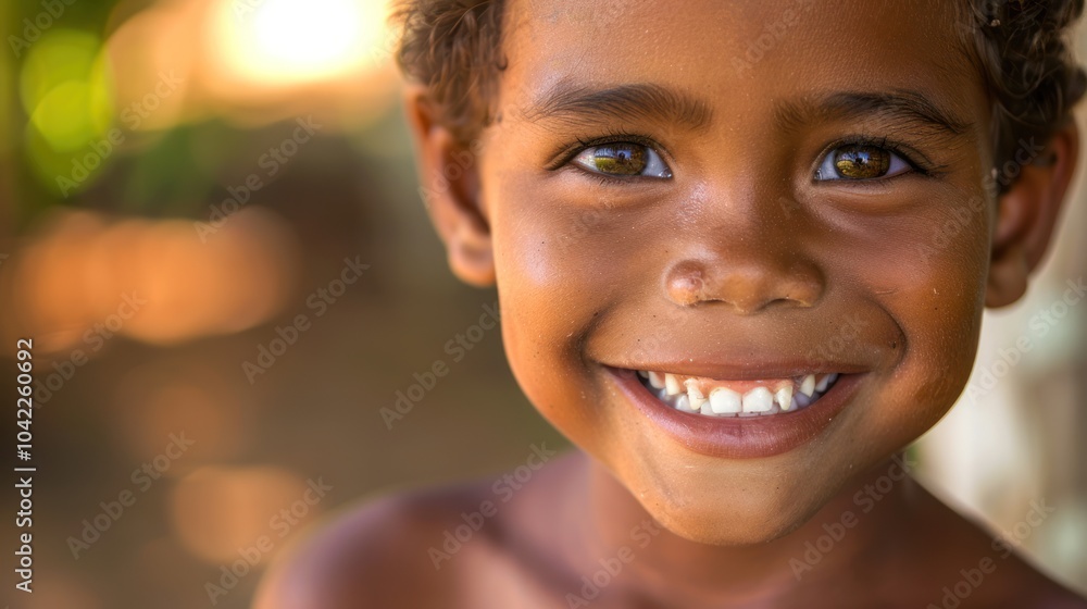 Wall mural A Smiling Child's Portrait