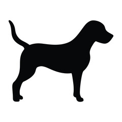 Silhouette beagle dog vector illustration design simple