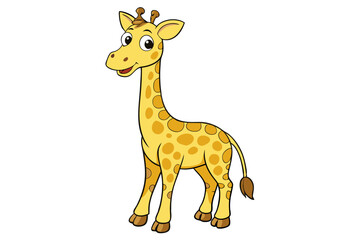 Obraz premium Giraffe cartoon vector vector illustration