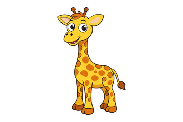Obraz premium Giraffe cartoon vector vector illustration