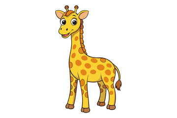 Fototapeta premium Giraffe cartoon vector vector illustration