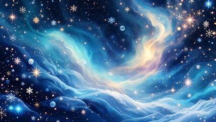Abstract Cosmic Background: Nebula, Stars, Galaxies