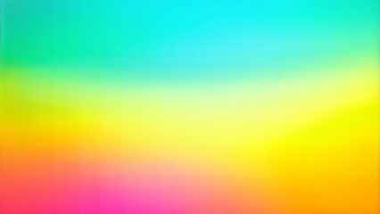 Fototapeta premium Vibrant gradient background, colorful, for design and art, features turquoise, yellow, and pink hues. 