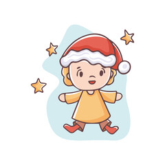Christmas Angel with Halo and Wings. Charming vector of a Christmas angel with wings and halo, perfect for festive holiday designs