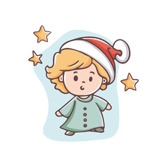 Christmas Angel with Halo and Wings. Charming vector of a Christmas angel with wings and halo, perfect for festive holiday designs