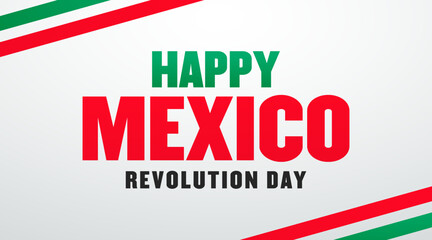 Día de la Revolución Mexicana poster vector illustration. Revolution Day Mexico symbol. Grunge flag of Mexico icon vector on a white background. Paintbrush mexican flag design element. November 20