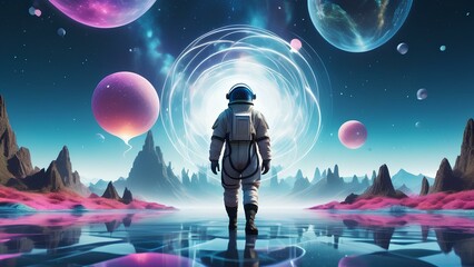 Journey Beyond Reality: Human in a Surreal Metaverse Landscape