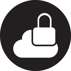 Cloud Security  glyph icon