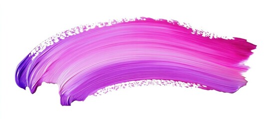 Abstract pink and purple brushstroke on white background.