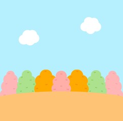 공원 풍경 일러스트