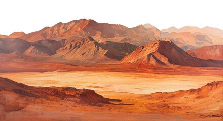 Naklejka premium PNG A desert landscape on Mars panoramic painting nature.