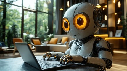 concept of cute AI assistant 