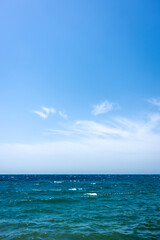 Serene Ocean Horizon with Clear Blue Sky