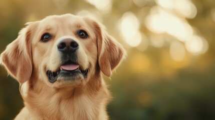Close-up portrait of a Golden Retriever dog