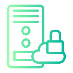 Obraz premium cpu tower gradient icon