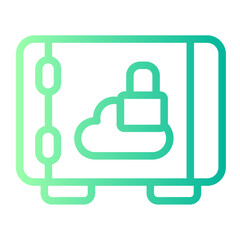 Obraz premium deposit box gradient icon