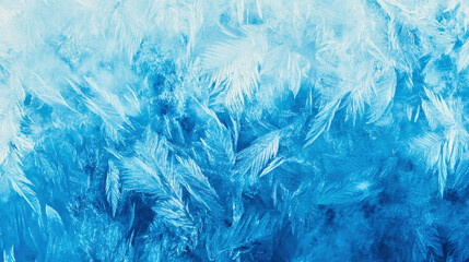 Flowing icy textures and crystalline patterns create a festive Christmas backdrop in shades of blue