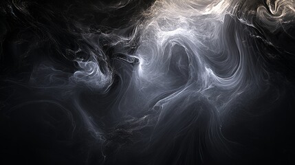 Obraz premium Abstract black background. Featuring a cascade of radiant, fluid light ribbons with smooth gradients. Showcasing a graceful and modern effect. Ideal for artistic and digital projects