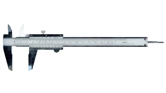 calliper measuring tool isolated over white