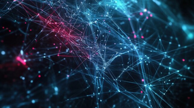 Interconnected nodes digital network data flow seamless communication efficient tech enterprise future connectivity