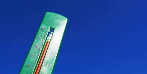 Thermometer for measuring outdoor air temperature. Meteorological device for observing and...