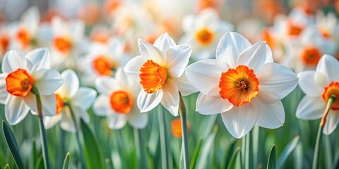 Fototapeta premium Daffodil flowers in bloom during spring