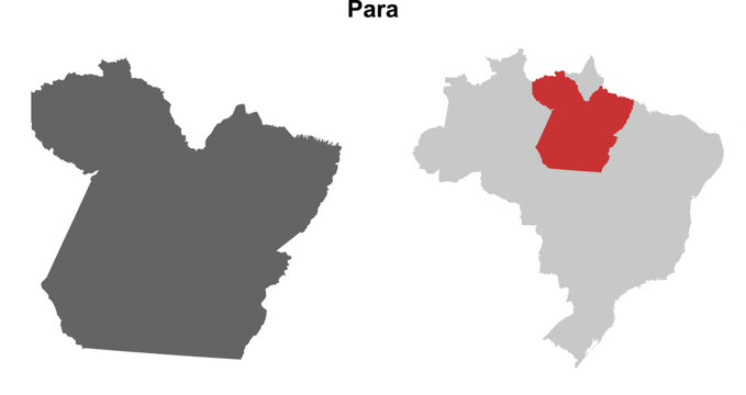 Para state blank outline map set