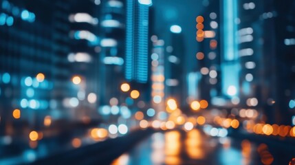 Fototapeta premium Building abstract urban background blurred architecture business district economic growth city atmosphere development