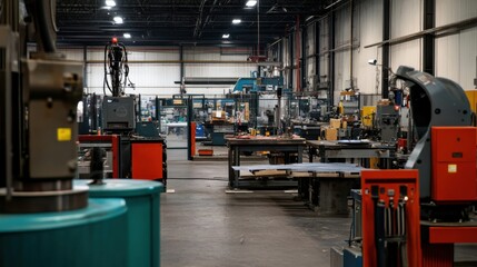 Factory setting showing workpieces and jig fixture for robotic welding