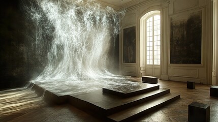 Light Installation in a Classic Gallery Setting