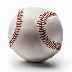 Used Baseball balls with seams showing isolated on white background
