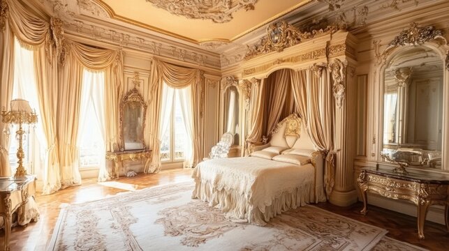Luxurious vacant room fit for royalty or princess