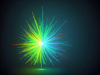 Fototapeta premium Abstract digital art of glowing lines